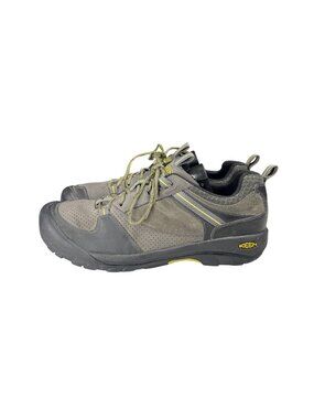 Keen Mens Gray Hiking Shoes Size 14 With Durable Rubber Sole & Lace-Up Closure